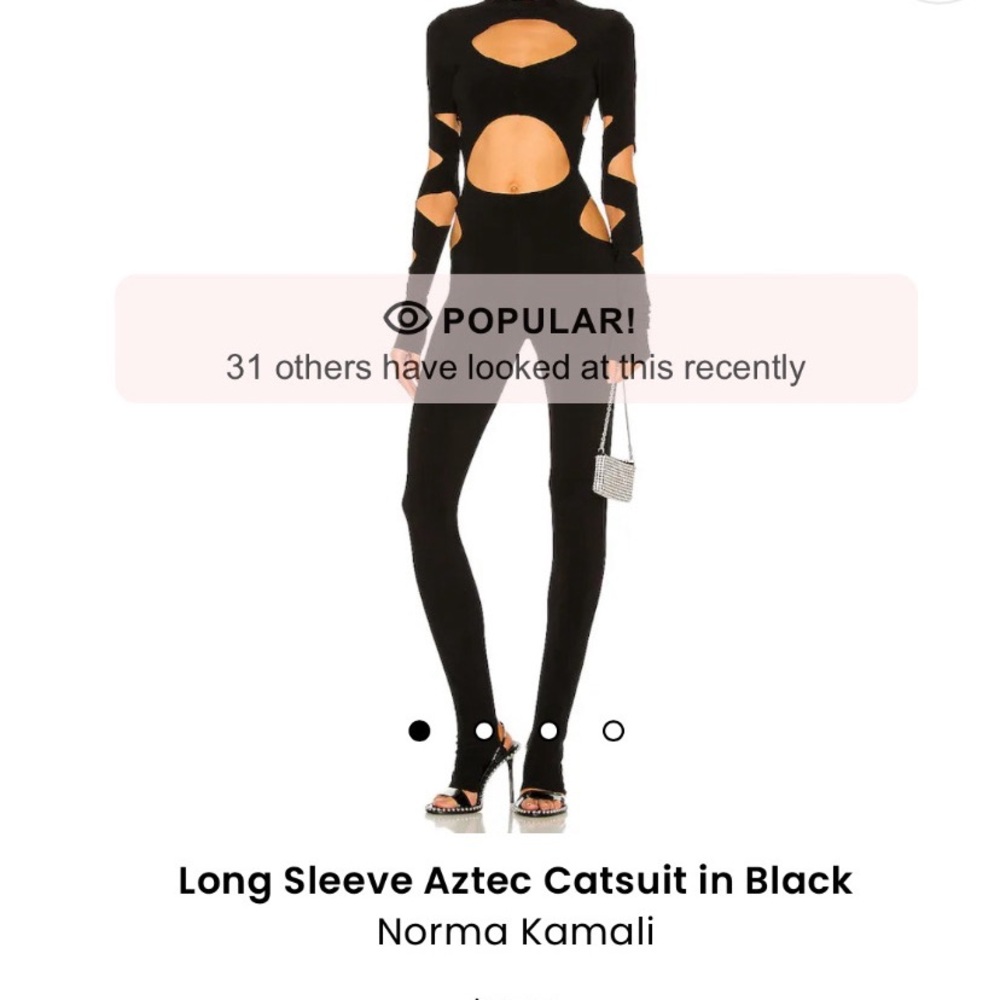 Norma Kamali Black Aztec Catsuit